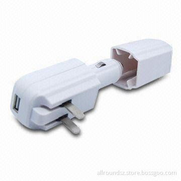In-car Charger/USB Travel Charger, 2-in-1 Function, with 400mAh Output